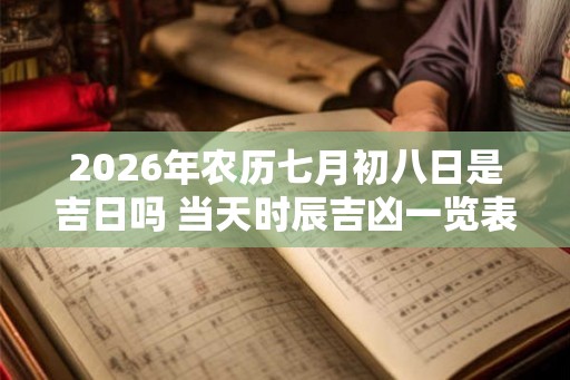 2026年农历七月初八日是吉日吗 当天时辰吉凶一览表 2026年农历七月初八日是吉日吗 当天时辰吉凶一览表