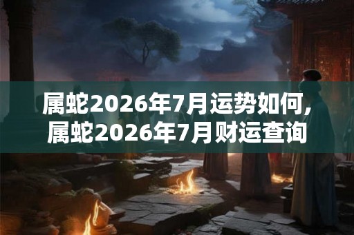 属蛇2026年7月运势如何,属蛇2026年7月财运查询