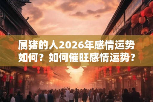 属猪的人2026年感情运势如何？如何催旺感情运势？