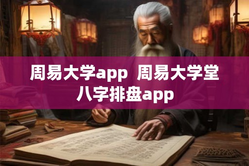 周易大学app  周易大学堂八字排盘app
