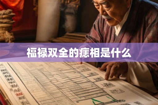 福禄双全的痣相是什么