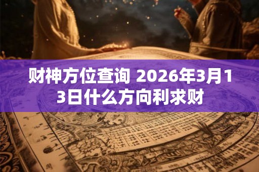 财神方位查询 2026年3月13日什么方向利求财