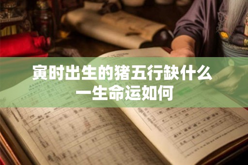 寅时出生的猪五行缺什么 一生命运如何