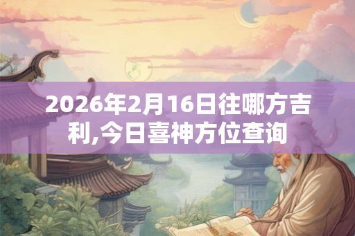 2026年2月16日往哪方吉利,今日喜神方位查询