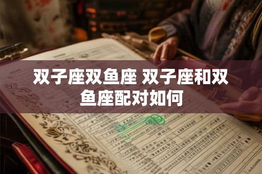 双子座双鱼座 双子座和双鱼座配对如何