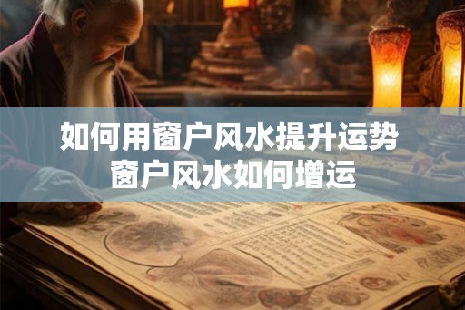 如何用窗户风水提升运势 窗户风水如何增运