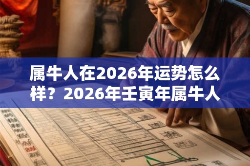 属牛人在2026年运势怎么样？2026年壬寅年属牛人全年运势详解