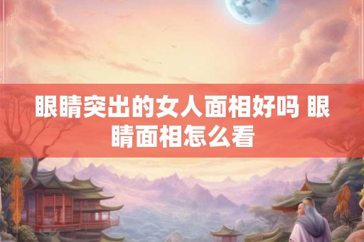 眼睛突出的女人面相好吗 眼睛面相怎么看