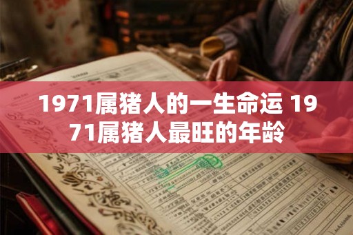 1971属猪人的一生命运 1971属猪人最旺的年龄