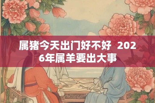 属猪今天出门好不好  2026年属羊要出大事