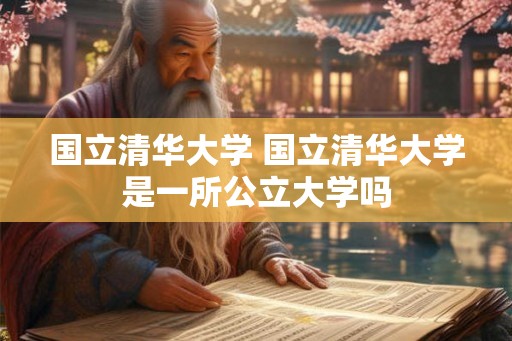 国立清华大学 国立清华大学是一所公立大学吗