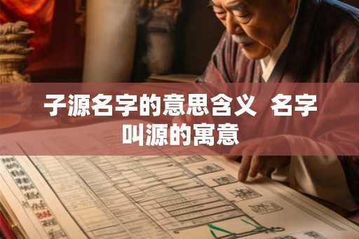 子源名字的意思含义  名字叫源的寓意