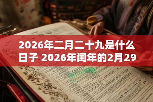 2026年二月二十九是什么日子 2026年闰年的2月29号是什么特殊的日子