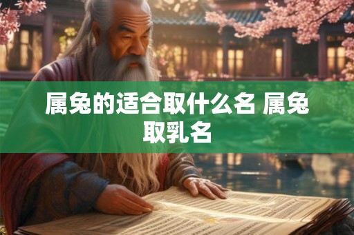 属兔的适合取什么名 属兔取乳名