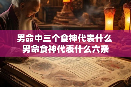 男命中三个食神代表什么 男命食神代表什么六亲