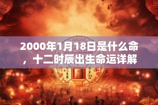 2000年1月18日是什么命，十二时辰出生命运详解
