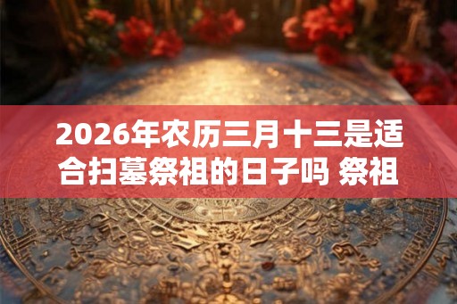 2026年农历三月十三是适合扫墓祭祖的日子吗 祭祖有什么意义呢 2026年农历三月十三是适合扫墓祭祖的日子吗 祭祖有什么意义呢