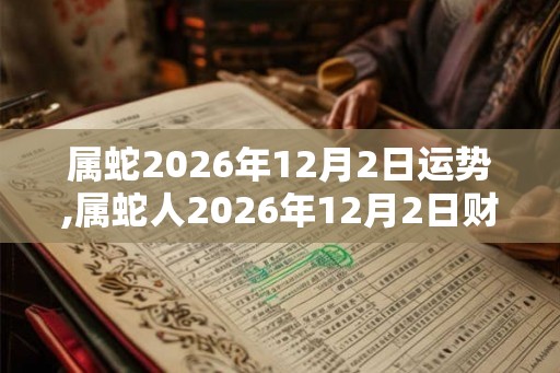 属蛇2026年12月2日运势,属蛇人2026年12月2日财运,生肖蛇2026年12月2日运势