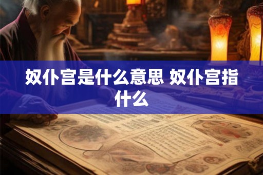 奴仆宫是什么意思 奴仆宫指什么