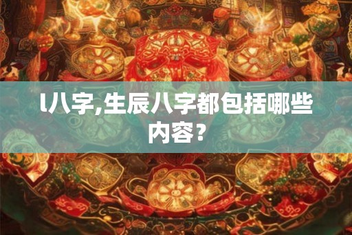 l八字,生辰八字都包括哪些内容？