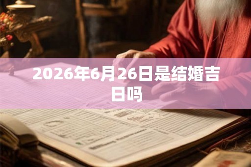 2026年6月26日是结婚吉日吗