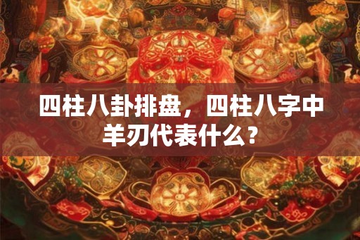 四柱八卦排盘,四柱八字中羊刃代表什么? 四柱八卦排盘,四柱八字中羊刃代表什么?