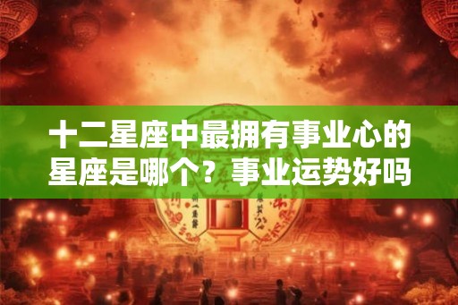 十二星座中最拥有事业心的星座是哪个？事业运势好吗？