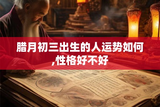 腊月初三出生的人运势如何,性格好不好