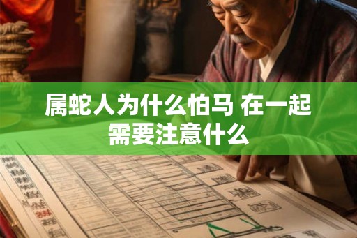 属蛇人为什么怕马 在一起需要注意什么