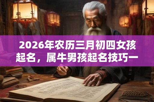 2026年农历三月初四女孩起名，属牛男孩起名技巧一览！