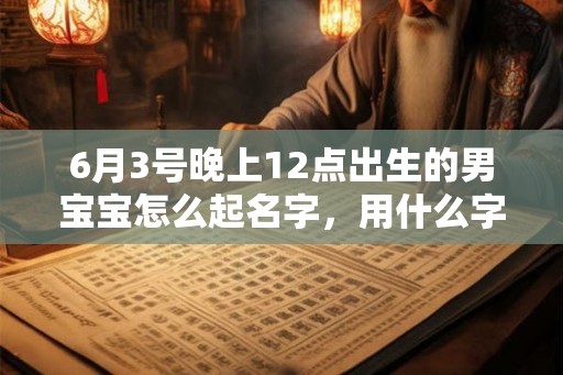 6月3号晚上12点出生的男宝宝怎么起名字，用什么字好