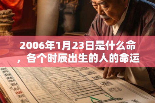 2006年1月23日是什么命，各个时辰出生的人的命运