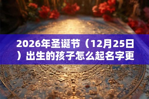 2026年圣诞节（12月25日）出生的孩子怎么起名字更好？