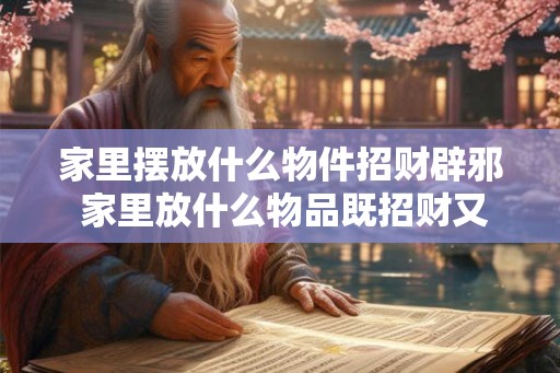 家里摆放什么物件招财辟邪 家里放什么物品既招财又辟邪