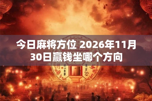 今日麻将方位 2026年11月30日赢钱坐哪个方向
