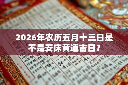 2026年农历五月十三日是不是安床黄道吉日？