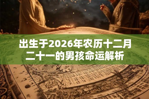出生于2026年农历十二月二十一的男孩命运解析
