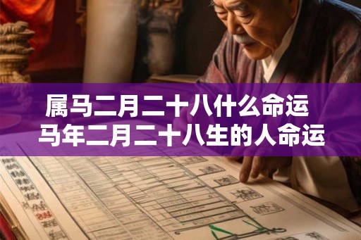 属马二月二十八什么命运 马年二月二十八生的人命运如何