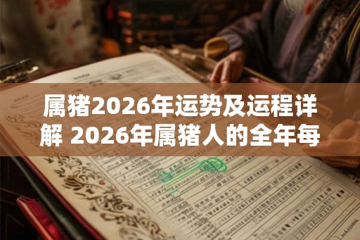 属猪2026年运势及运程详解 2026年属猪人的全年每月运势