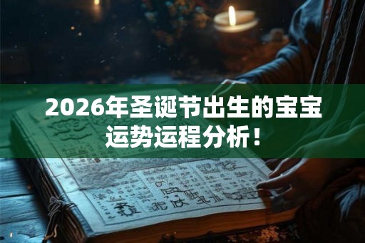 2026年圣诞节出生的宝宝运势运程分析！