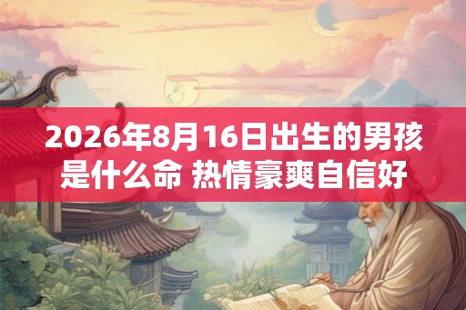 2026年8月16日出生的男孩是什么命 热情豪爽自信好胜