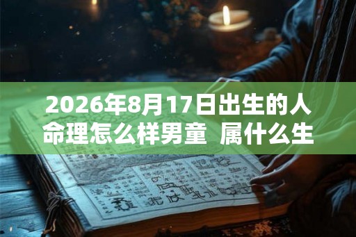 2026年8月17日出生的人命理怎么样男童  属什么生肖
