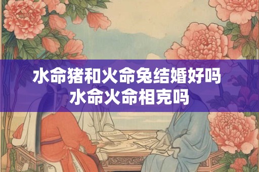 水命猪和火命兔结婚好吗 水命火命相克吗