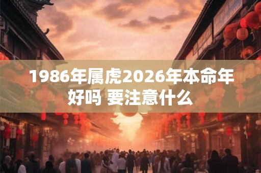 1986年属虎2026年本命年好吗 要注意什么