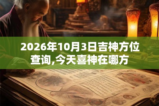 2026年10月3日吉神方位查询,今天喜神在哪方