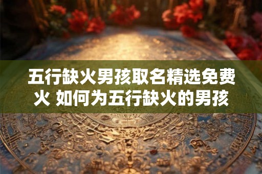 五行缺火男孩取名精选免费火 如何为五行缺火的男孩取名 五行缺火男孩取名精选免费火 如何为五行缺火的男孩取名