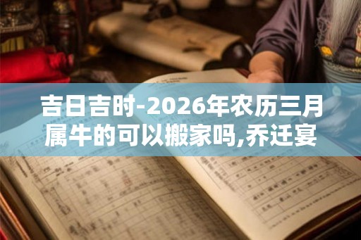 吉日吉时-2026年农历三月属牛的可以搬家吗,乔迁宴请好日子