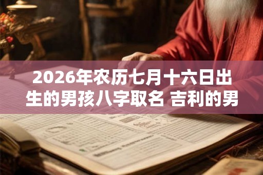 2026年农历七月十六日出生的男孩八字取名 吉利的男孩名字