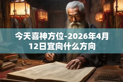今天喜神方位-2026年4月12日宜向什么方向 今天喜神方位-2026年4月12日宜向什么方向