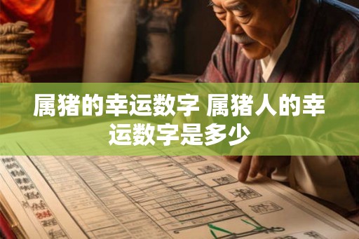属猪的幸运数字 属猪人的幸运数字是多少